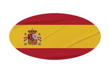 Obraz premium Spain Flag Stickers. Glue-on, wrinkled stickers or labels
