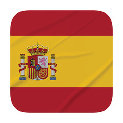 Obraz premium Spain Flag Stickers. Glue-on, wrinkled stickers or labels