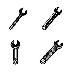 High-Quality Vector Silhouette of an Allen Wrench on White Background