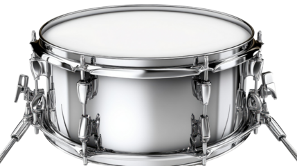 Snare drum set isolated on white background