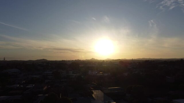 sunset in mil polleras in panama, las tablas, los santos, drone video