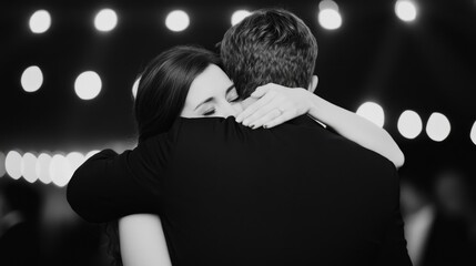 Embracing Friendship: Heartwarming Farewell Hug Among Friends