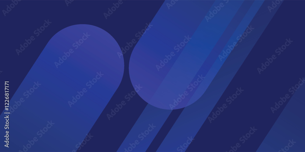 Wall mural abstract blue background. modern simple blue geometric design. minimal shapes.