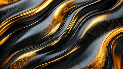Black and gold background with shimmering gold elements for textures and designs