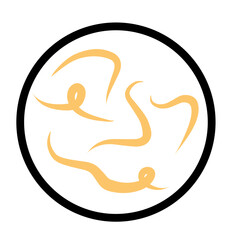 Obraz premium Parasite worm icon illustration 