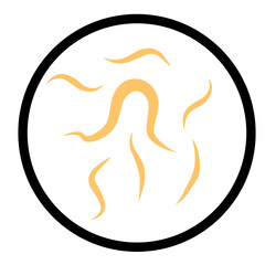 Parasite worm icon illustration 