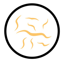 Parasite worm icon illustration 