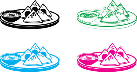 Minimalist line drawings, colorful treadmills, simple geometric shapes, neon outlines, fitness equipment icons, retro-style exercise machines, pop art treadmill designs, 2D vector graphics, vibrant co