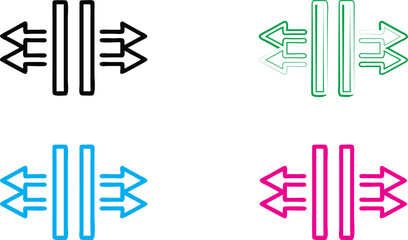 Minimalist line drawings, colorful treadmills, simple geometric shapes, neon outlines, fitness equipment icons, retro-style exercise machines, pop art treadmill designs, 2D vector graphics, vibrant co