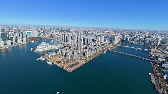  24K・東京風景・空撮　月島　晴海