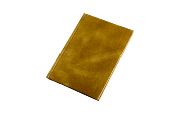 Book in a gold cover.on a transparent background