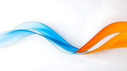Abstract Blue And Orange Wave Design