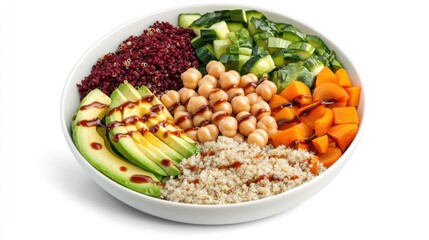 Vibrant Buddha Bowl with Quinoa and Avocado
