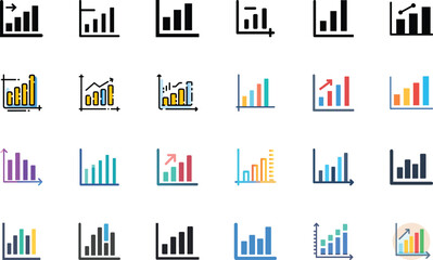 Obraz premium Chart cons bundle design