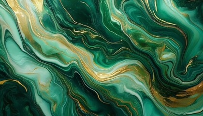 Obraz premium abstract background green marble gold