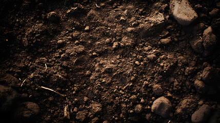 Fototapeta premium Black soil background
