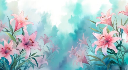 flores estilo acuarela