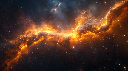 Fototapeta premium A Captivating Portal of Swirling Stardust Opening to an Endless Galaxy Filled with Resplendent Nebulae