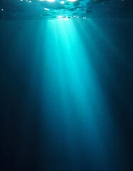 Obraz premium underwater scene with rays.