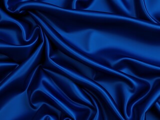Obraz premium Royal blue flowing fabric creates a luxurious abstract background with light