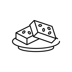 Brownie vector icon