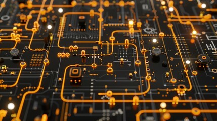 Fototapeta premium Abstract Circuit Board: Digital Technology and Innovation