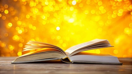 White Book on Yellow Background - Documentary Photography AI Art