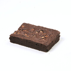 Indulgent chocolate brownie featuring a rich texture with nutty morsels, highlighting a simple yet delightful dessert experience