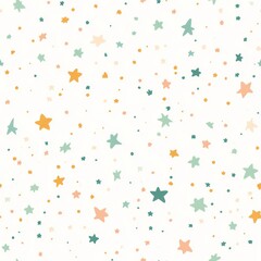 Pastel Stars and Dots Pattern Design