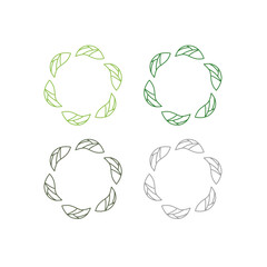 NATURAL ECO BIO PRODUCT BADGE SIGN SYMBOL LOGO VECTOR ISOLATED ON WHITE