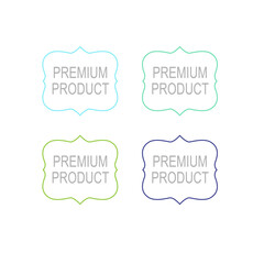 NATURAL ECO BIO PRODUCT BADGE SIGN SYMBOL LOGO VECTOR ISOLATED ON WHITE