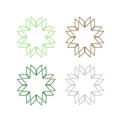 NATURAL ECO BIO PRODUCT BADGE SIGN SYMBOL LOGO VECTOR ISOLATED ON WHITE