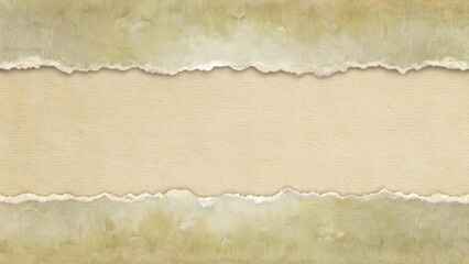 Fototapeta premium A torn paper edge frame horizontal seamless background with a subtle texture and a muted color palette, frame