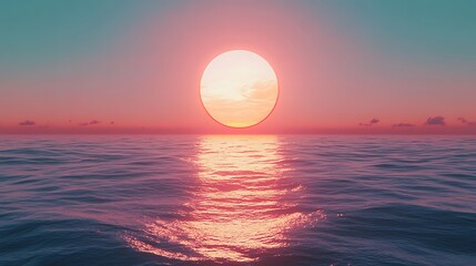 Obraz premium Sunset over the ocean in the style clouds background