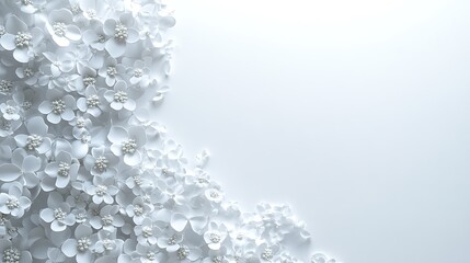 3D render of a white abstract background with a hexagon pattern