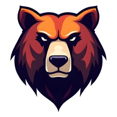 Fierce and Powerful Growling Brown Bear Portrait in Natural Forest Environment