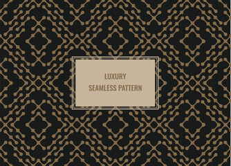 luxury dark and gold seamless pattern geometric