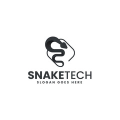 Snake Tech Gradient Colorful Logo