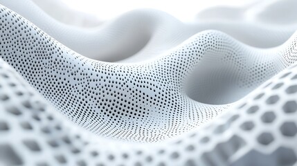 3D render of a white abstract background with a hexagon pattern