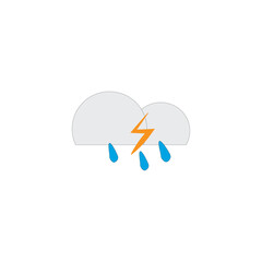 lightning and cloud icon design template 