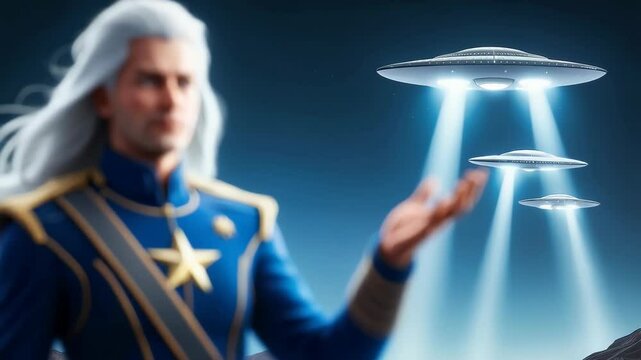 Ashtar, the Pleiadian commander of the Silver Fleet, the military branch of the Galactic Federation of Light