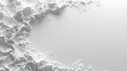 3D render of a white abstract background with a hexagon pattern