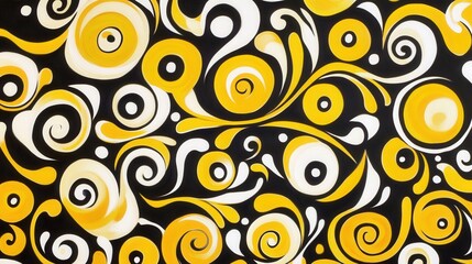 Fototapeta premium Dynamic Golden Swirls in Abstract Pattern, Fluid Energetic Design with Vivid Colors