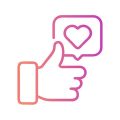 Obraz premium thumb up like symbol