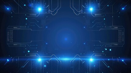 Obraz premium Abstract Futuristic Technology Background: Digital Circuitry Design