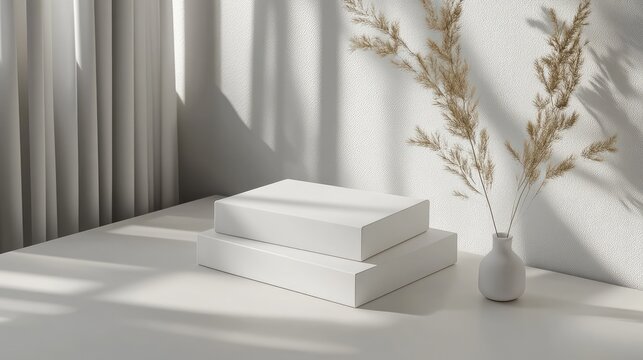 High-Resolution White Rectangular 3D Product Mockup: Ideal for Branding and Packaging Design Concepts