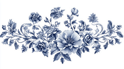 Flower patterns and borders for design and ornate. Jpeg version also available in gallery