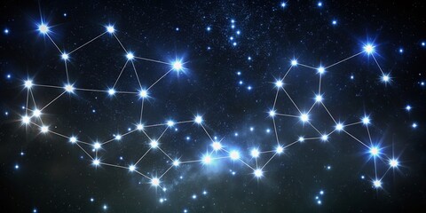 Fototapeta premium Zodiac Constellations Animation - Night Sky Beauty