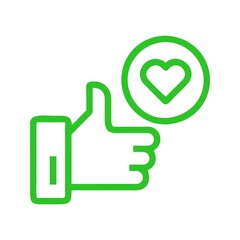 Obraz premium Green Like icon