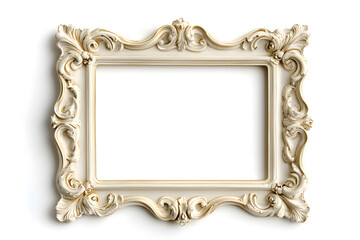 Frame mock up decorated with stucco in Renaissance and Baroque. Ornate Rococo Frame